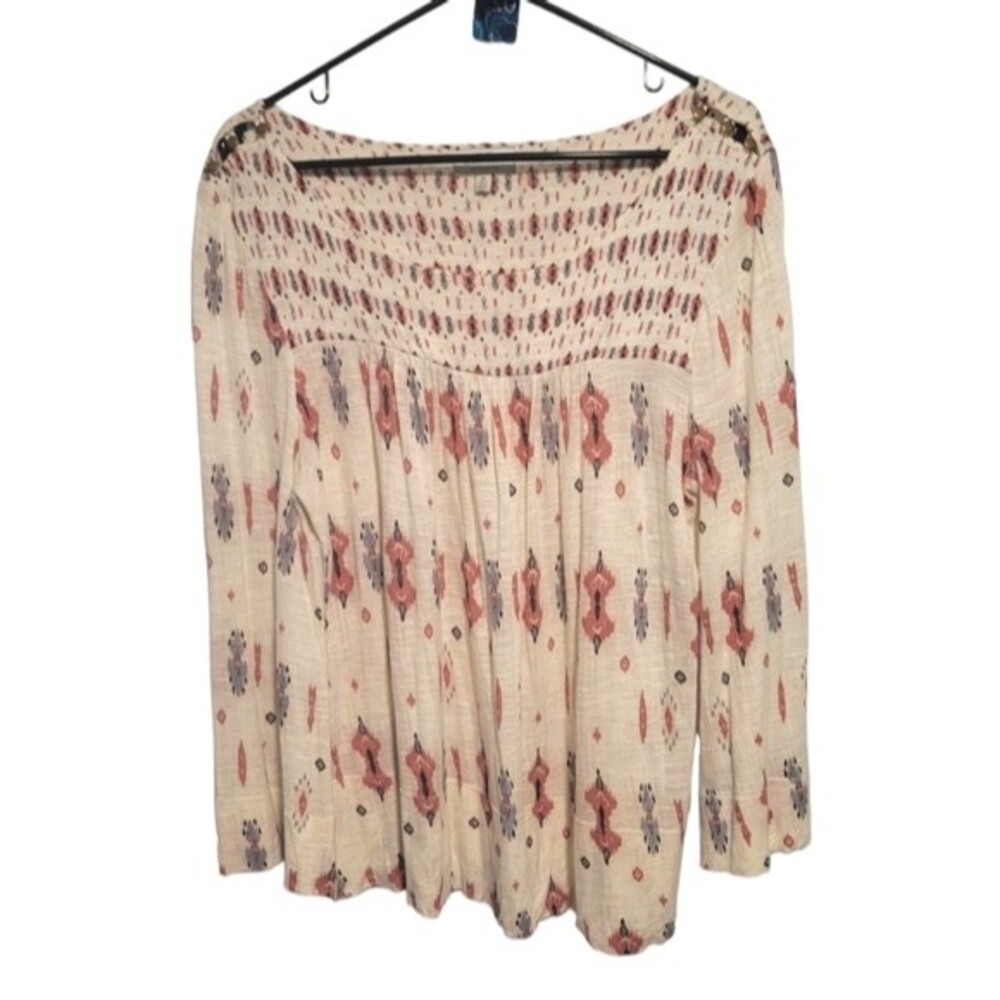Lucky Brand Cream Boho Top Size Medium